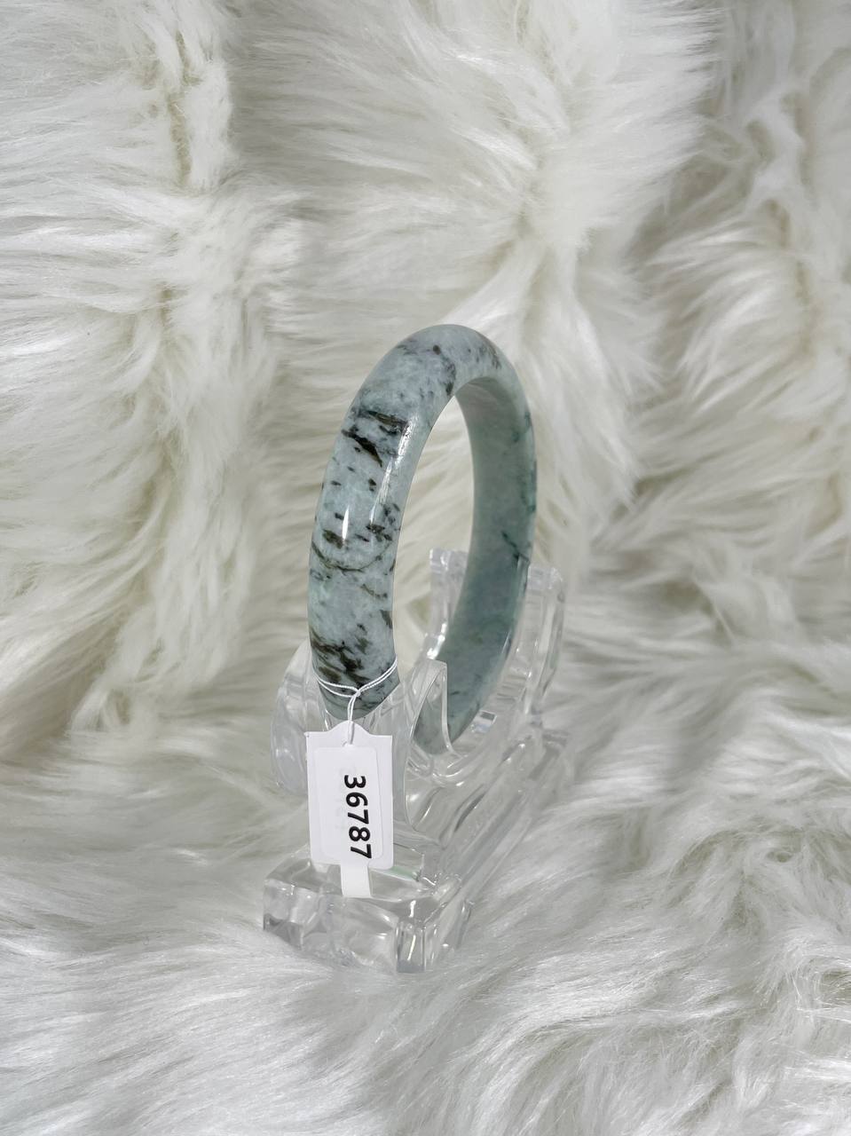 Grade A Natural Jade Bangle with certificate #36787