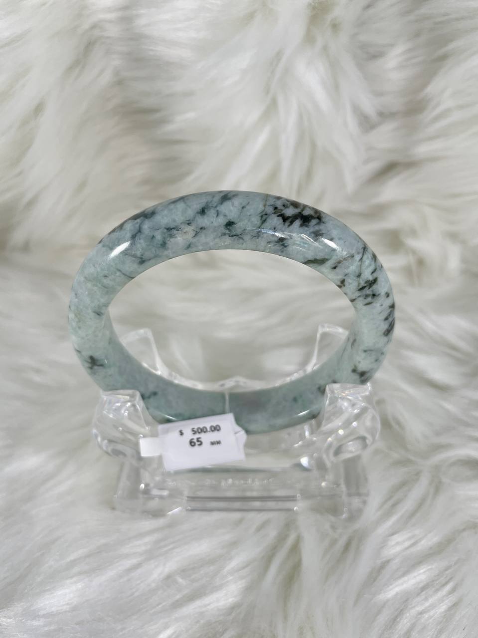 Grade A Natural Jade Bangle with certificate #36787