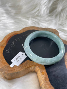 Grade A Natural Jade Bangle with certificate #36909