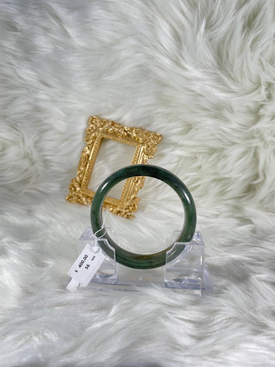 Grade A Natural Jade Bangle with certificate #37088