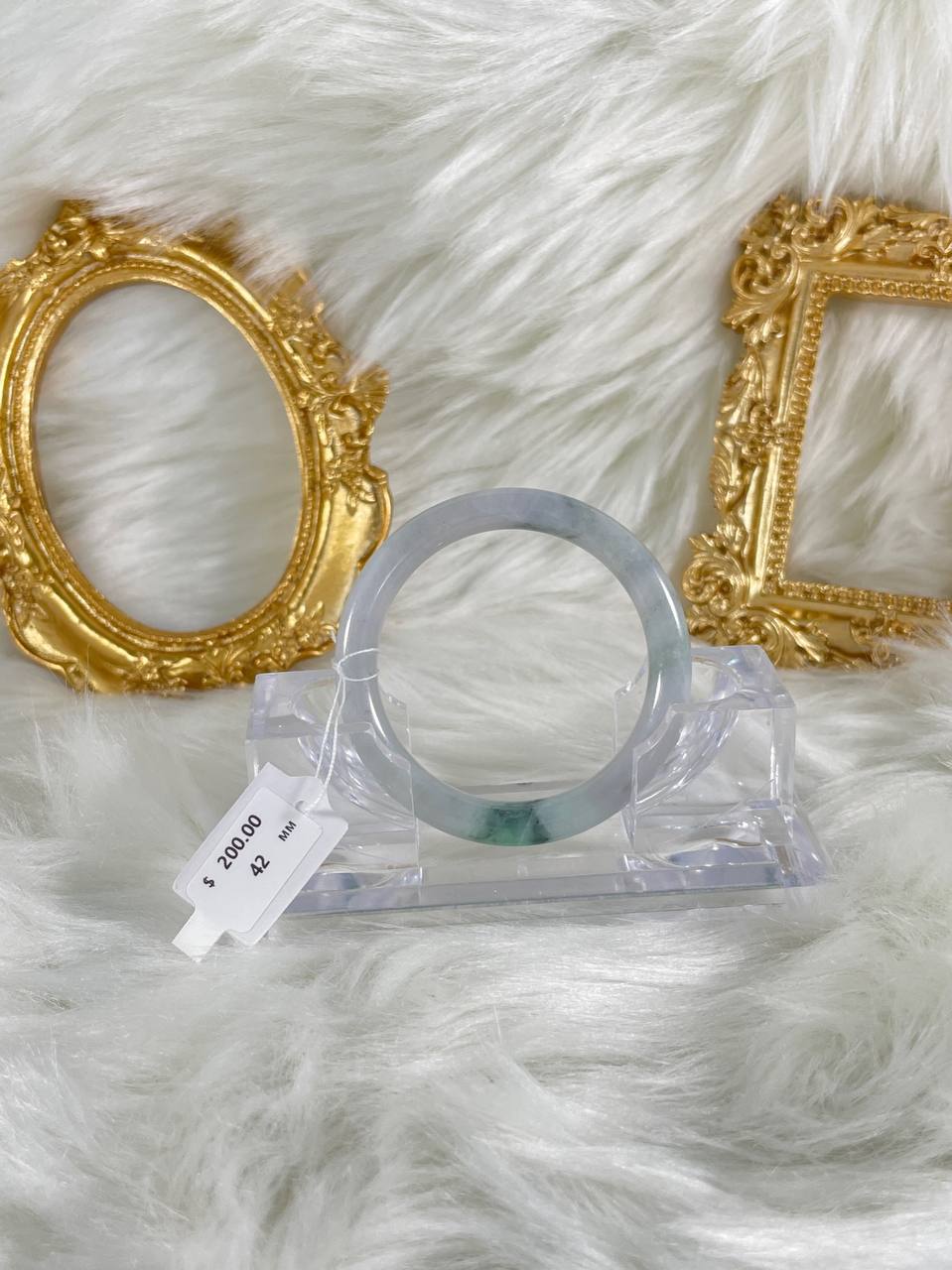Grade A Natural Jade Bangle with certificate #37107