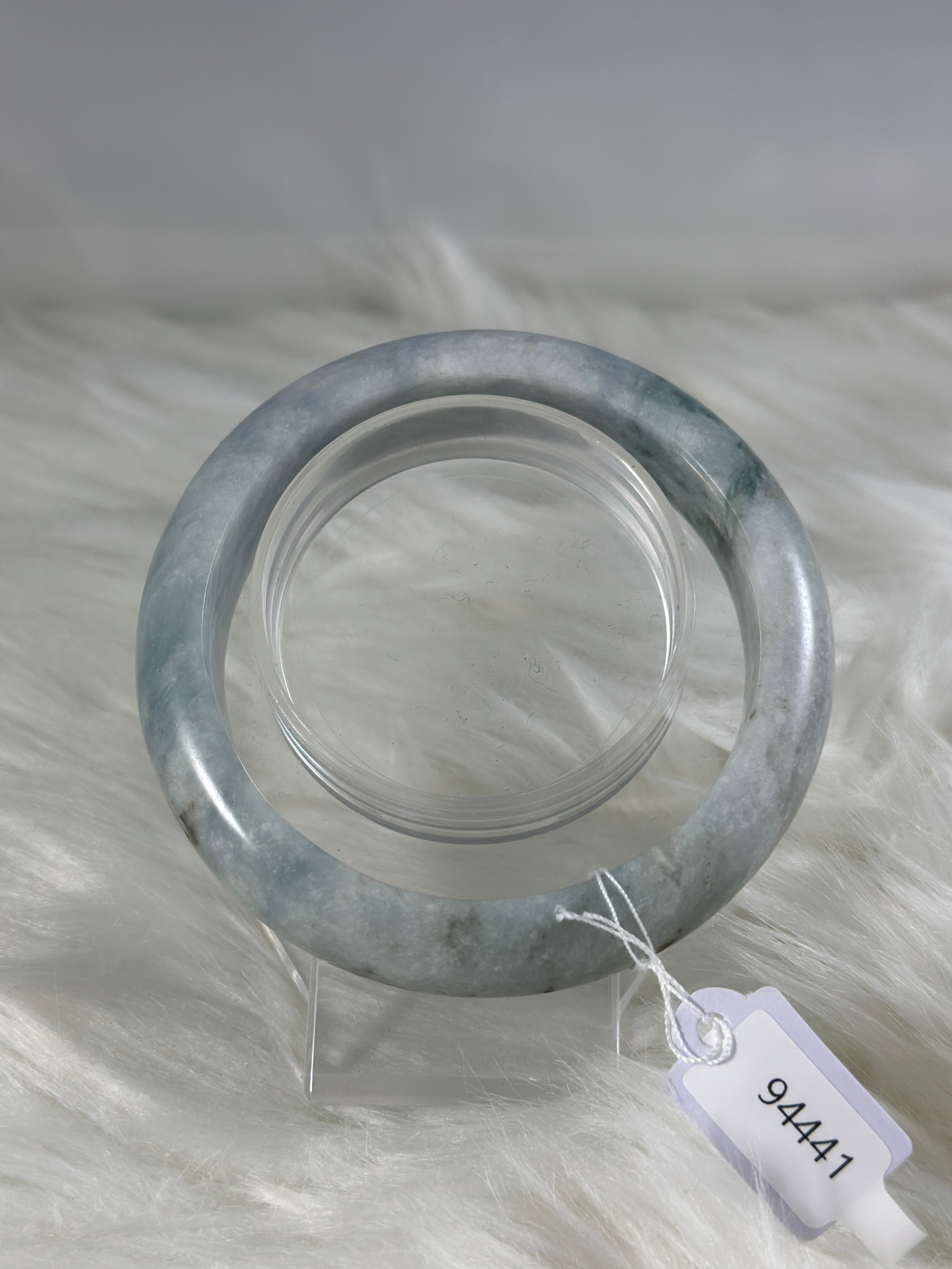 Grade A Natural Jade Bangle with certificate #94441