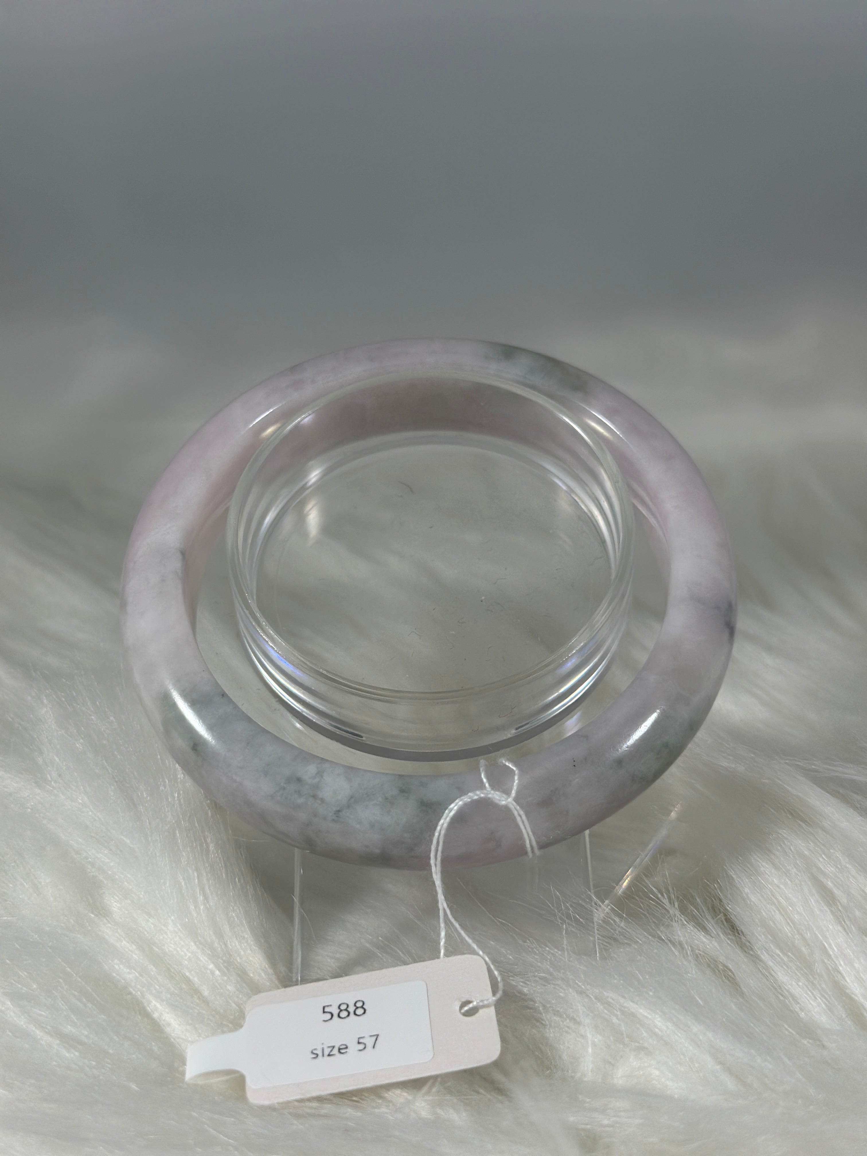 Grade A Natural Jade Bangle with certificate #37166