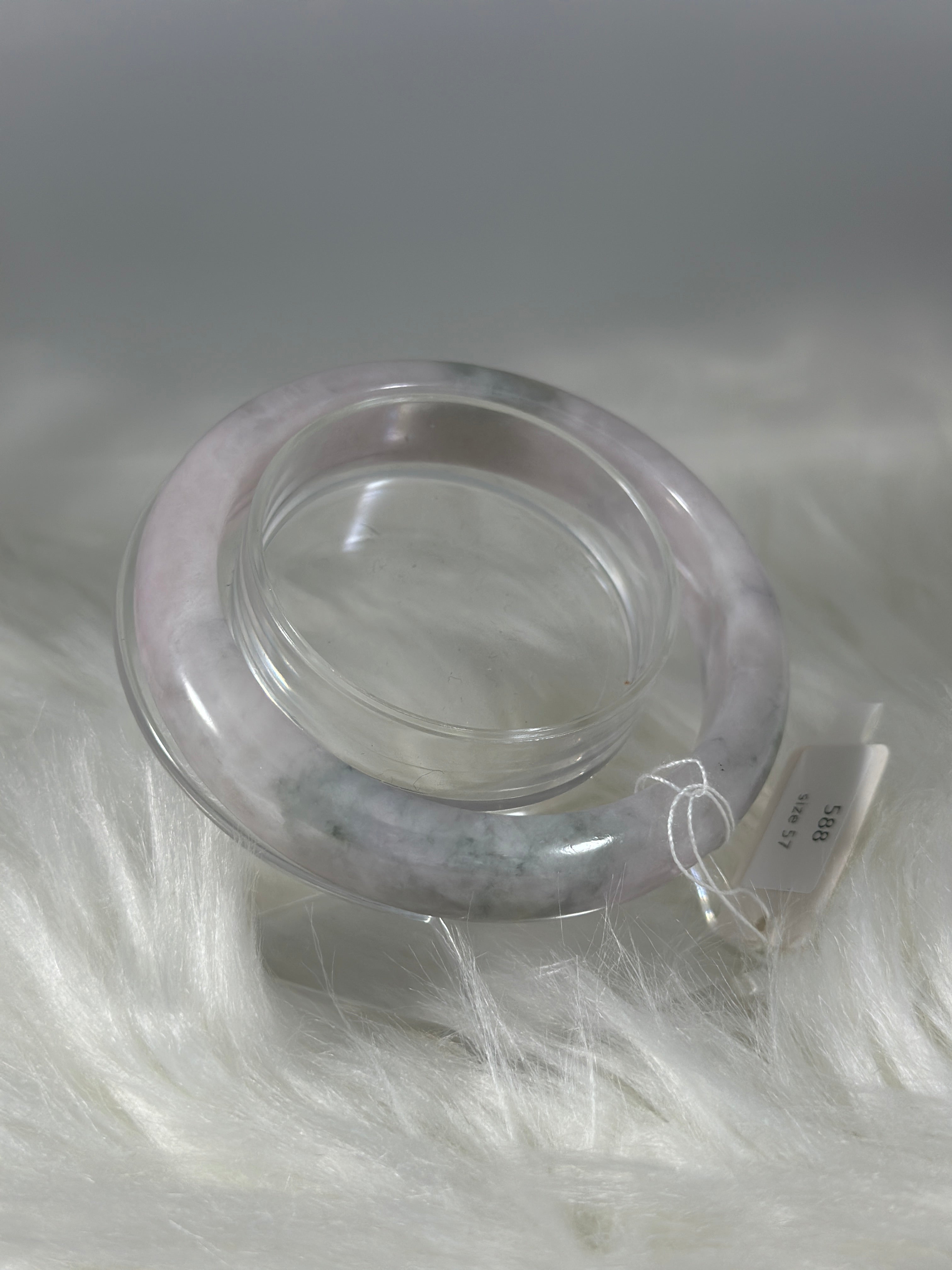 Grade A Natural Jade Bangle with certificate #37166
