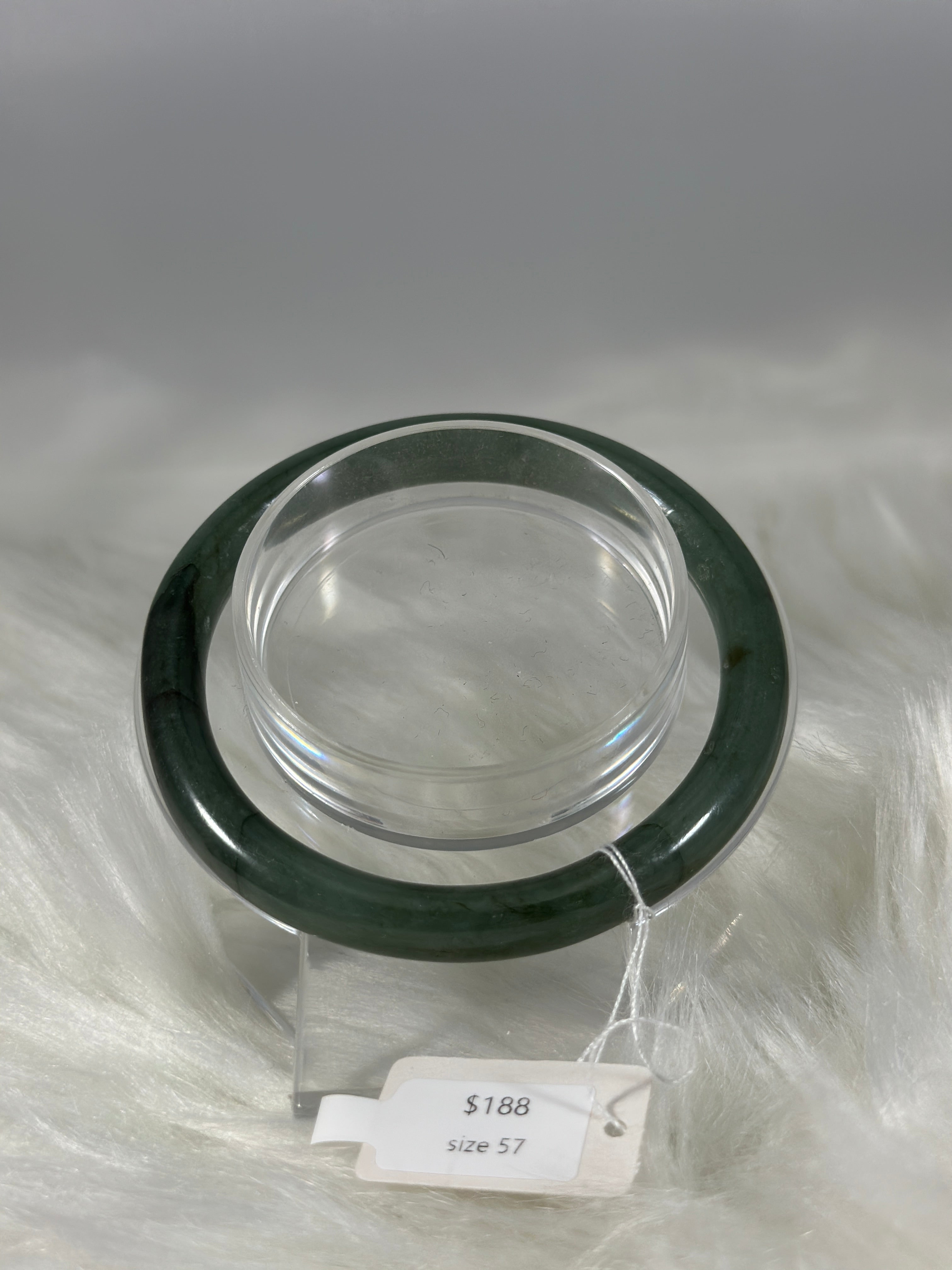 Grade A Natural Jade Bangle with certificate #37188
