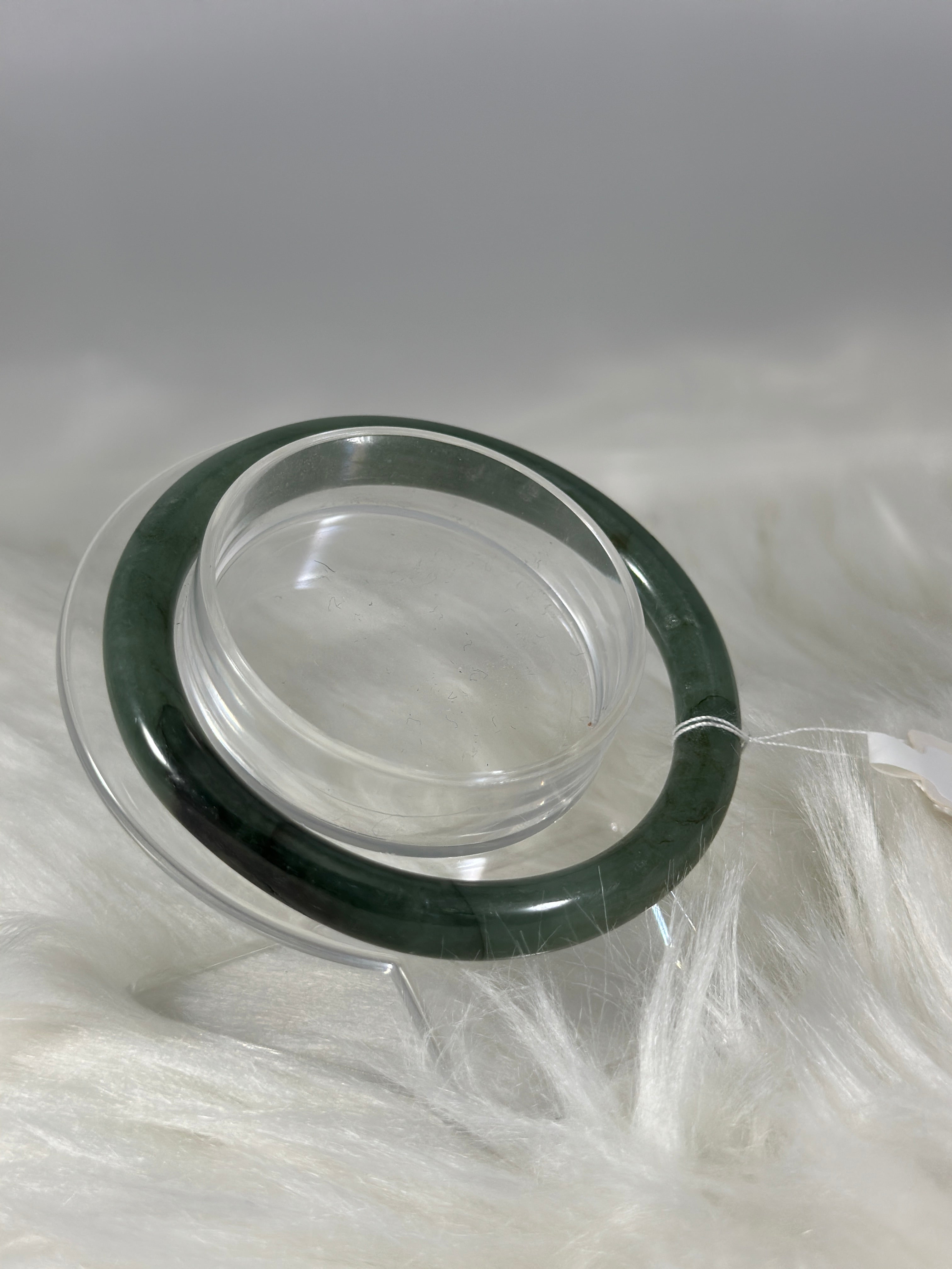 Grade A Natural Jade Bangle with certificate #37188