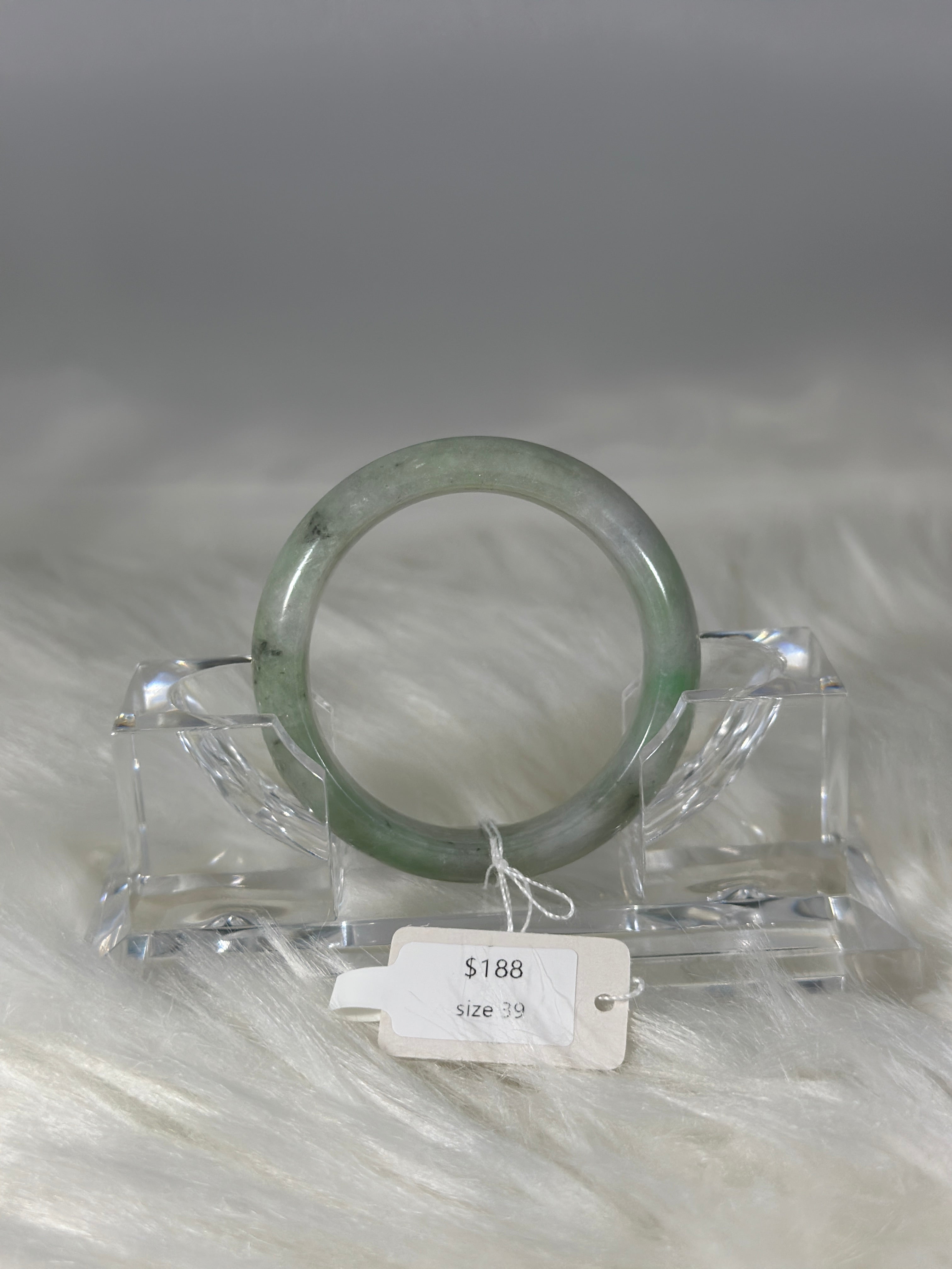 Grade A Natural Jade Bangle with certificate #37185
