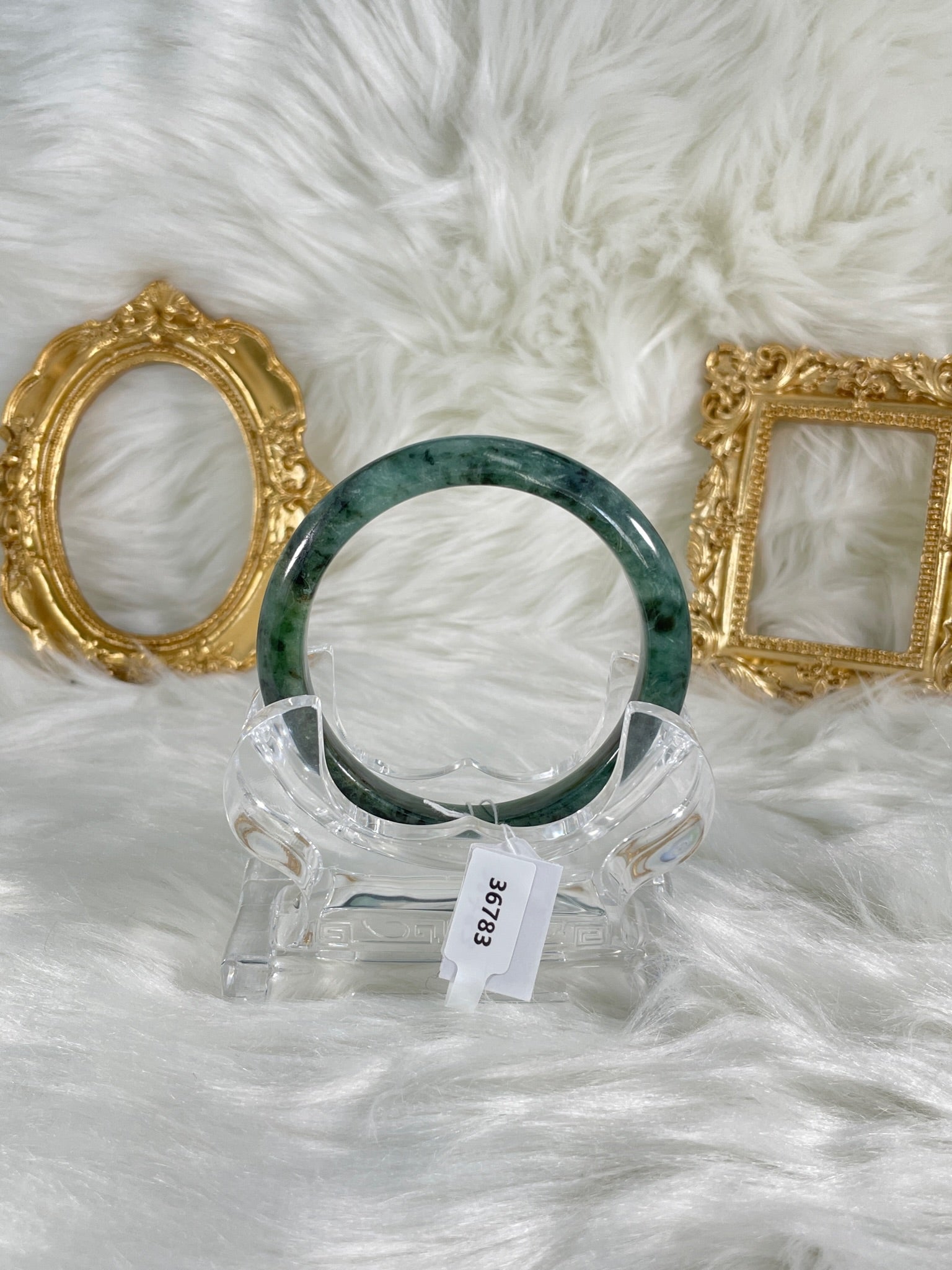 Grade A Natural Jade Bangle with certificate #36783