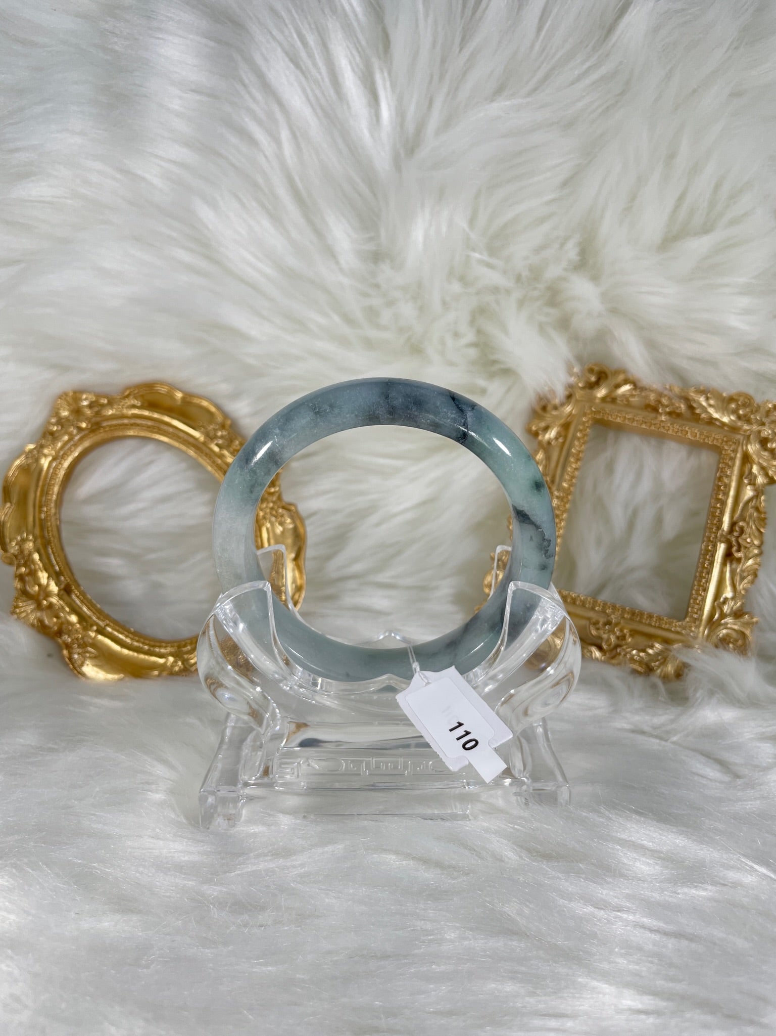 Grade A Natural Jade Bangle with certificate #110