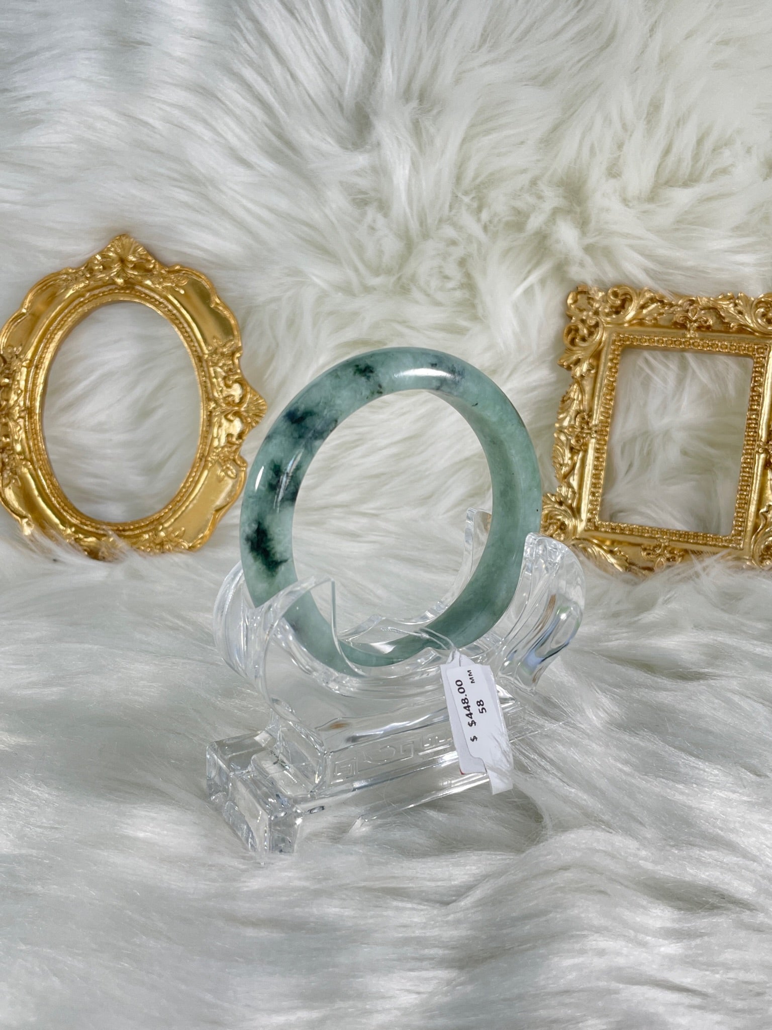 Grade A Natural Jade Bangle with certificate #36774
