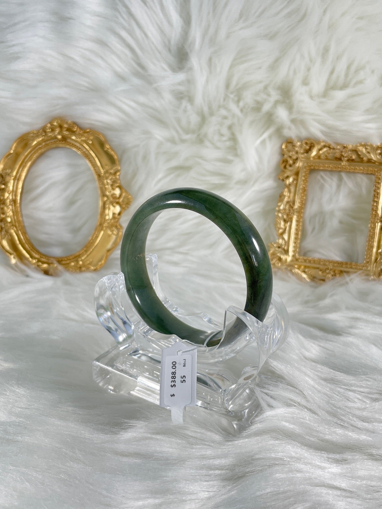 Grade A Natural Jade Bangle with certificate #37103