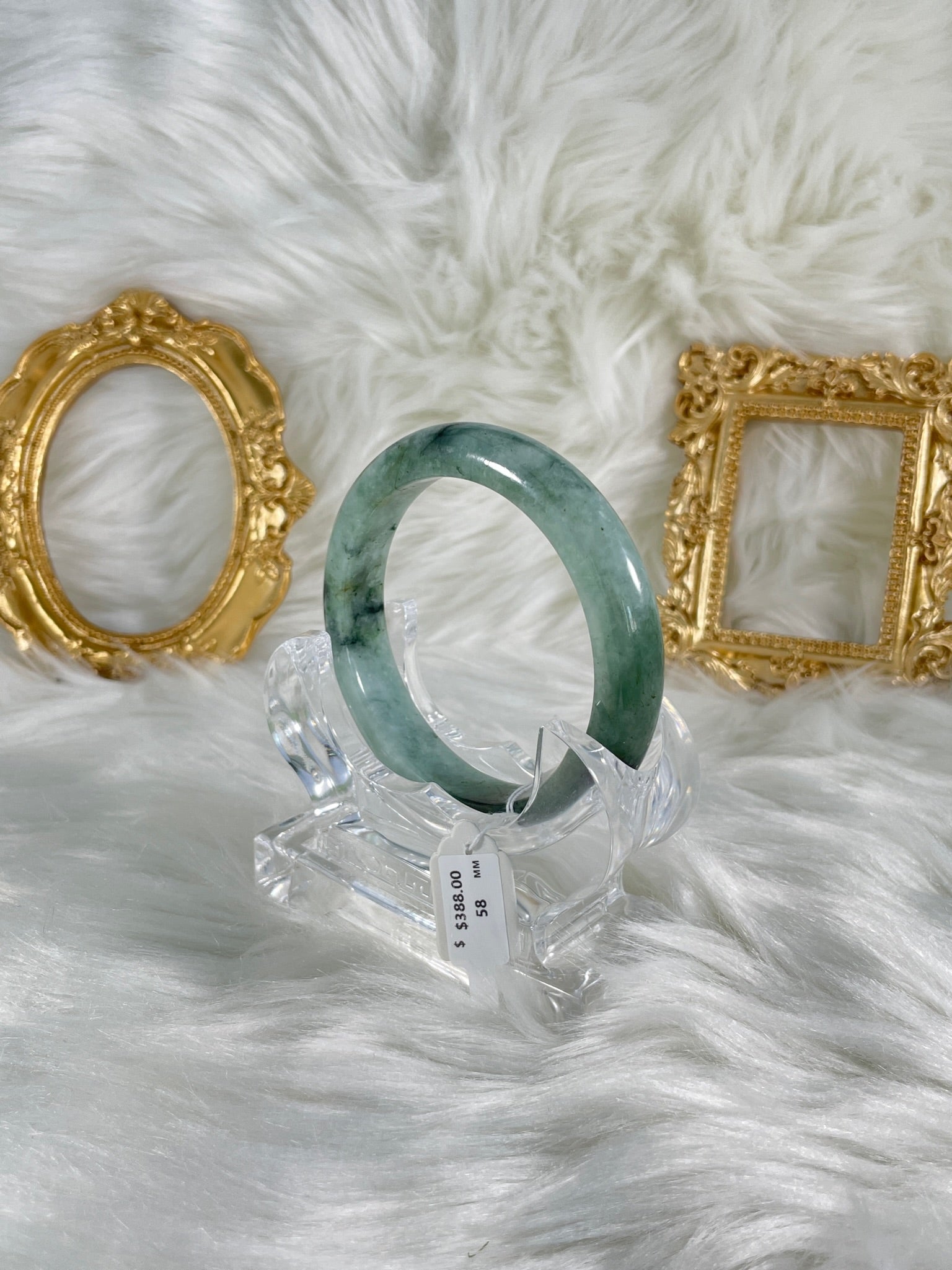 Grade A Natural Jade Bangle with certificate #36779