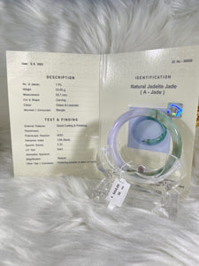 Grade A Natural Jade Bangle with certificate #36995