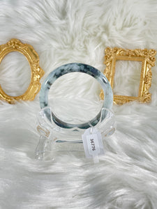 Grade A Natural Jade Bangle with certificate #36776