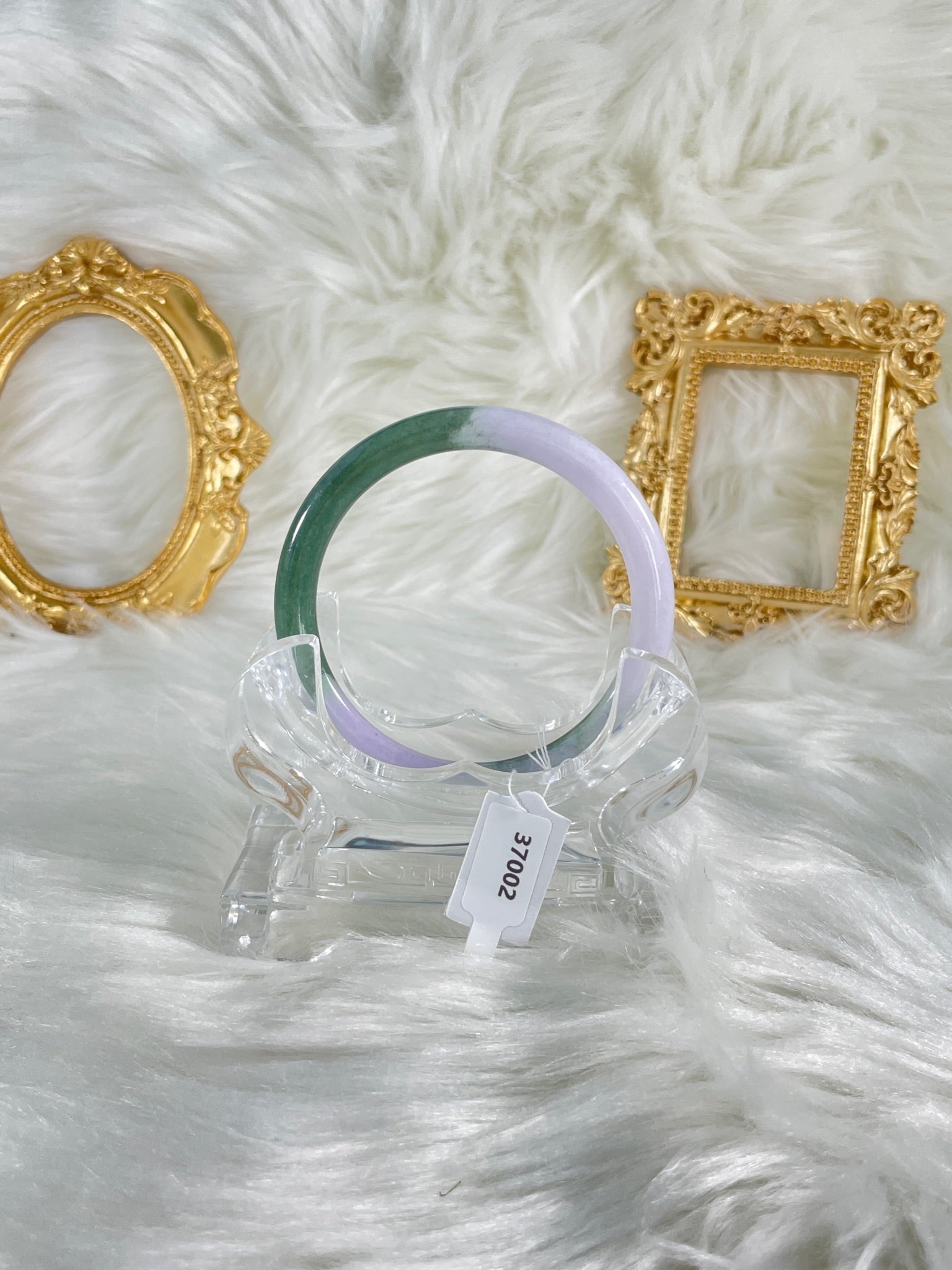 Grade A Natural Jade Bangle with certificate #37002
