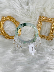 Grade A Natural Jade Bangle with certificate #37135