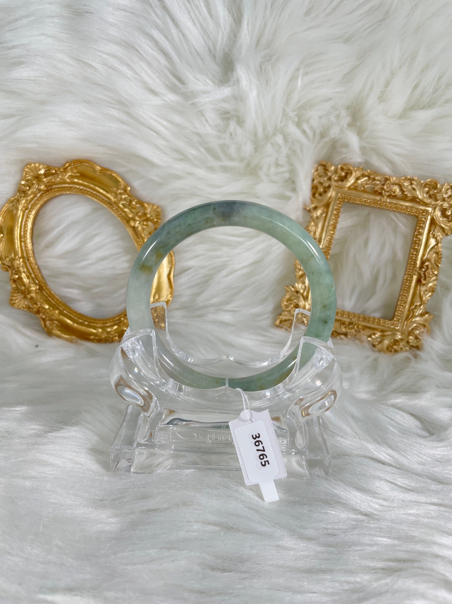 Grade A Natural Jade Bangle with certificate #36765