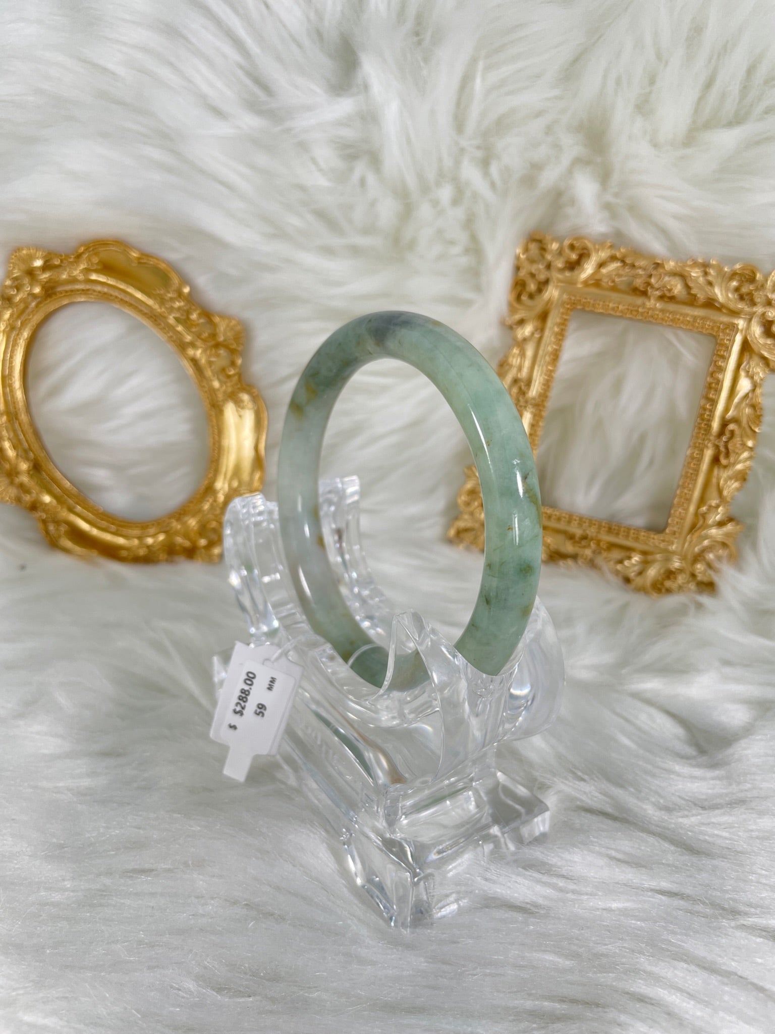 Grade A Natural Jade Bangle with certificate #36765