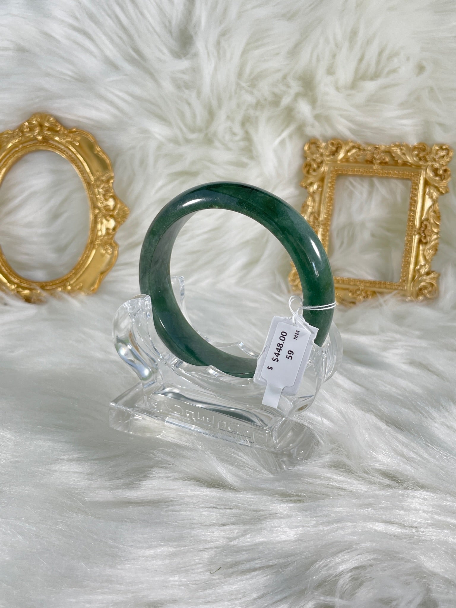 Grade A Natural Jade Bangle with certificate #36778