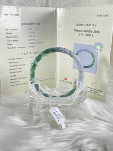 Grade A Natural Jade Bangle with certificate #37003