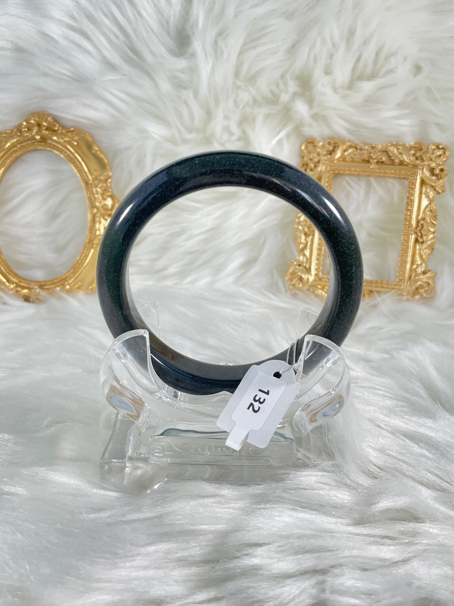 Grade A Natural Jade Bangle with certificate #132