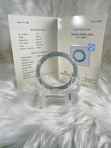 Grade A Natural Jade Bangle with certificate #37056