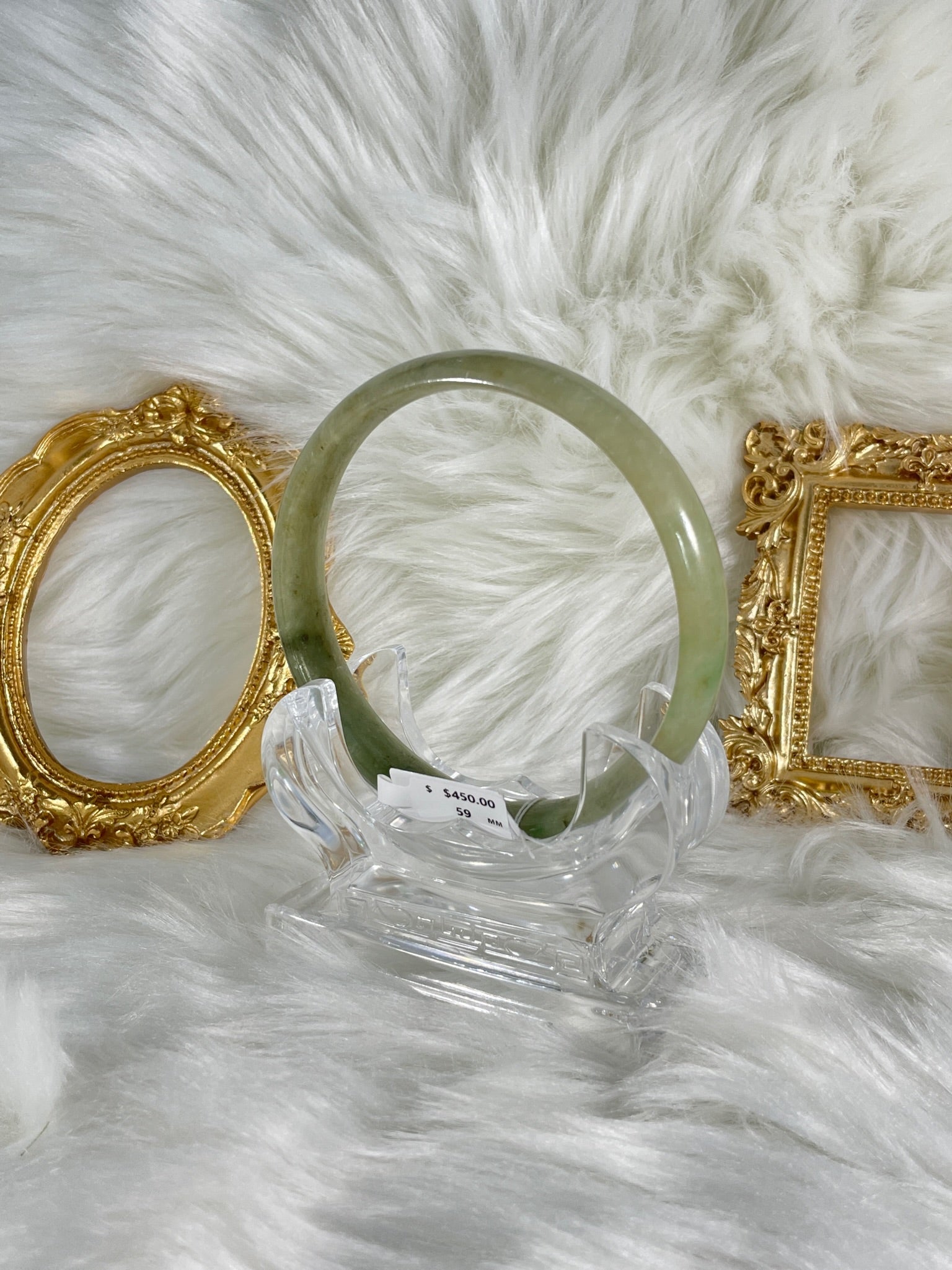 Grade A Natural Jade Bangle with certificate #37070