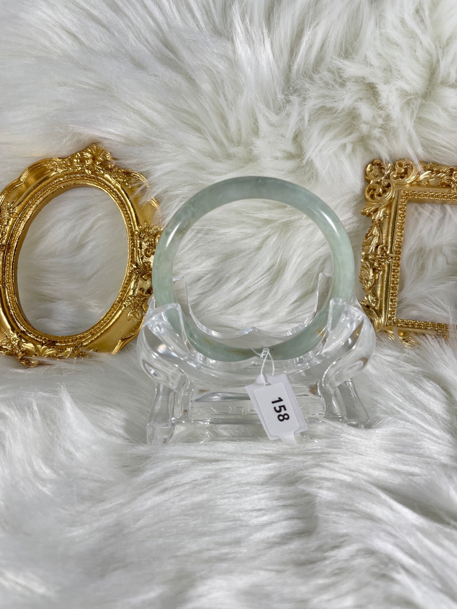 Grade A Natural Jade Bangle with certificate #158