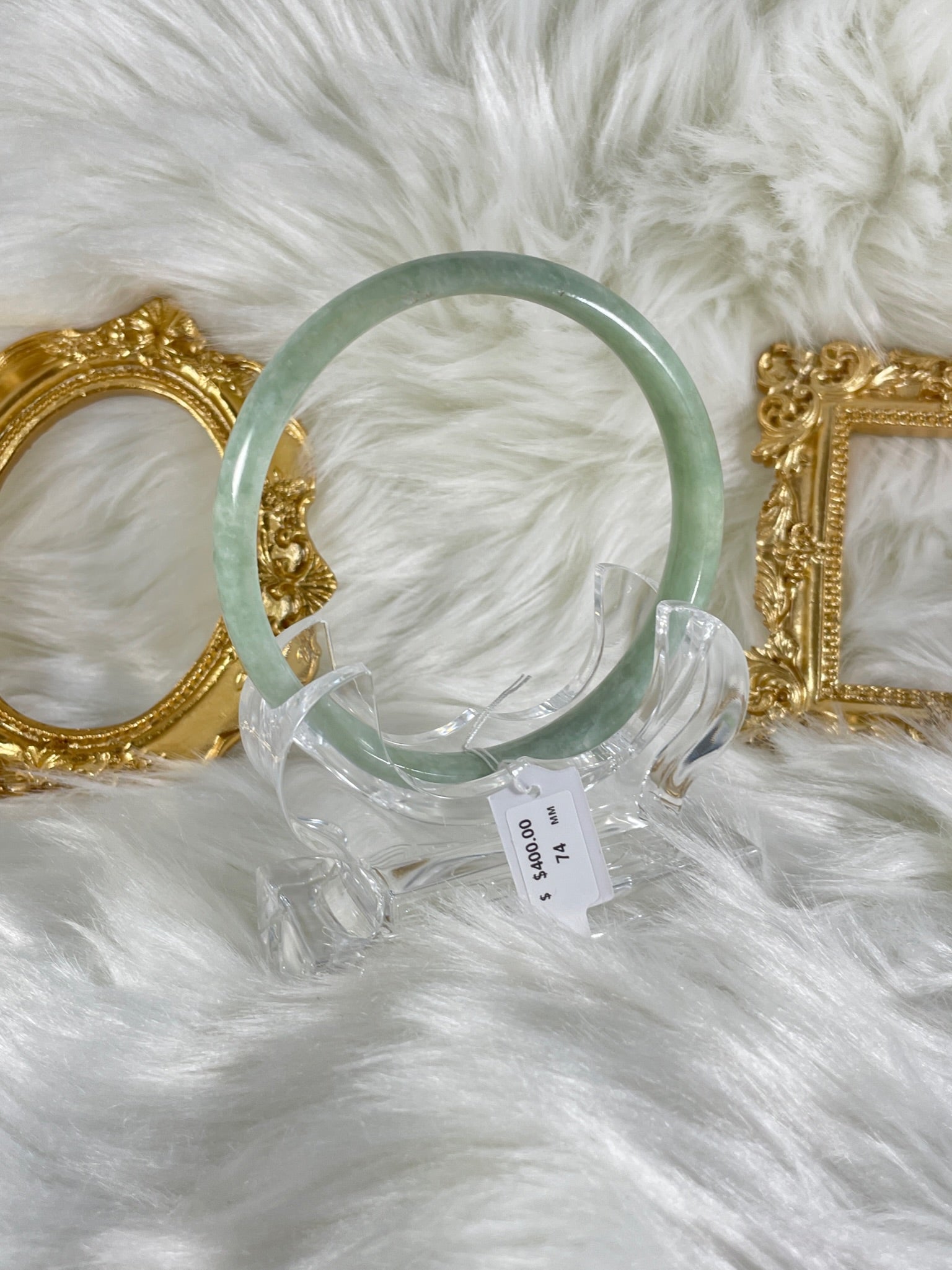 Grade A Natural Jade Bangle with certificate #166