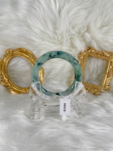 Grade A Natural Jade Bangle with certificate #36970