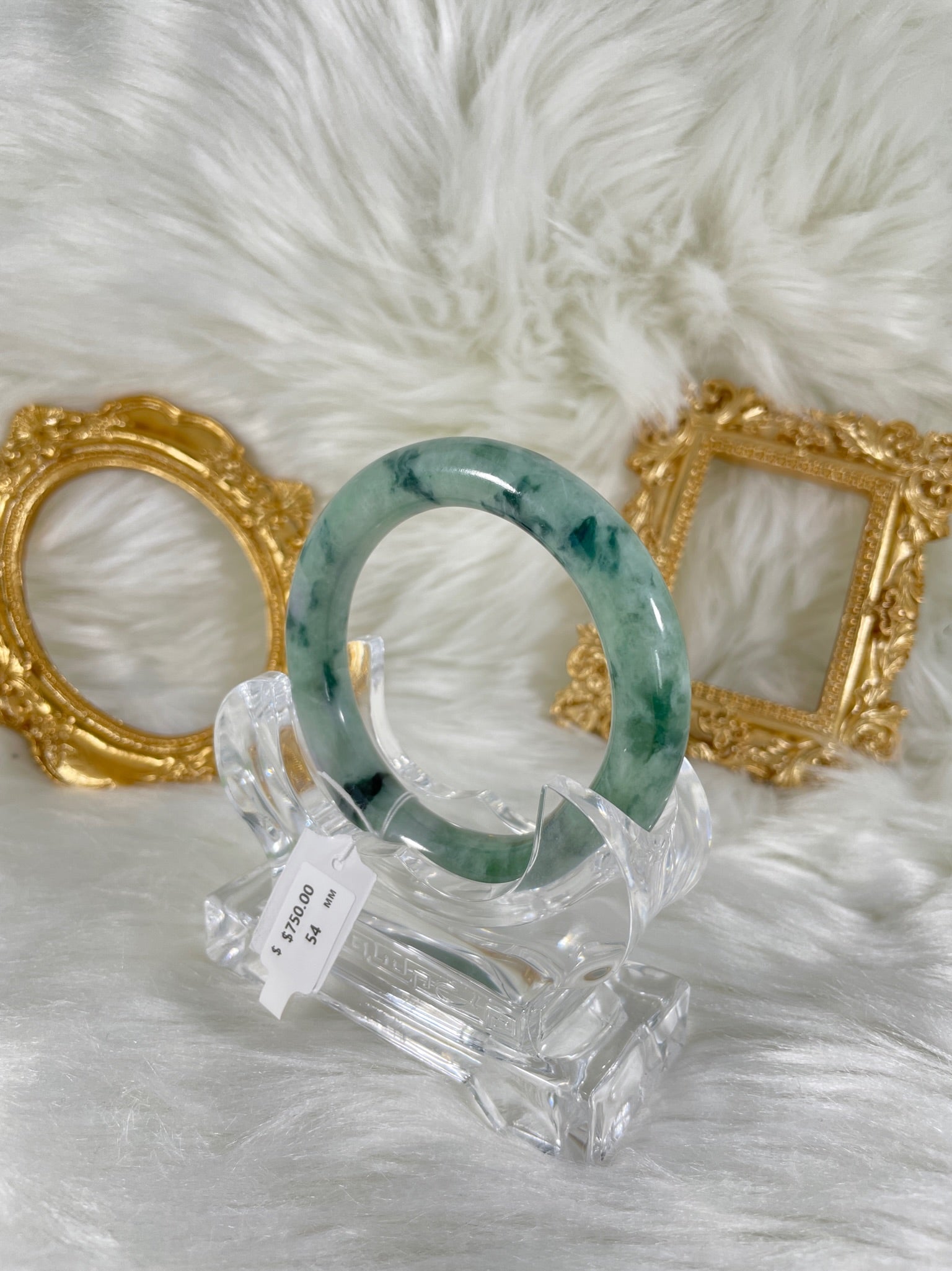Grade A Natural Jade Bangle with certificate #36970
