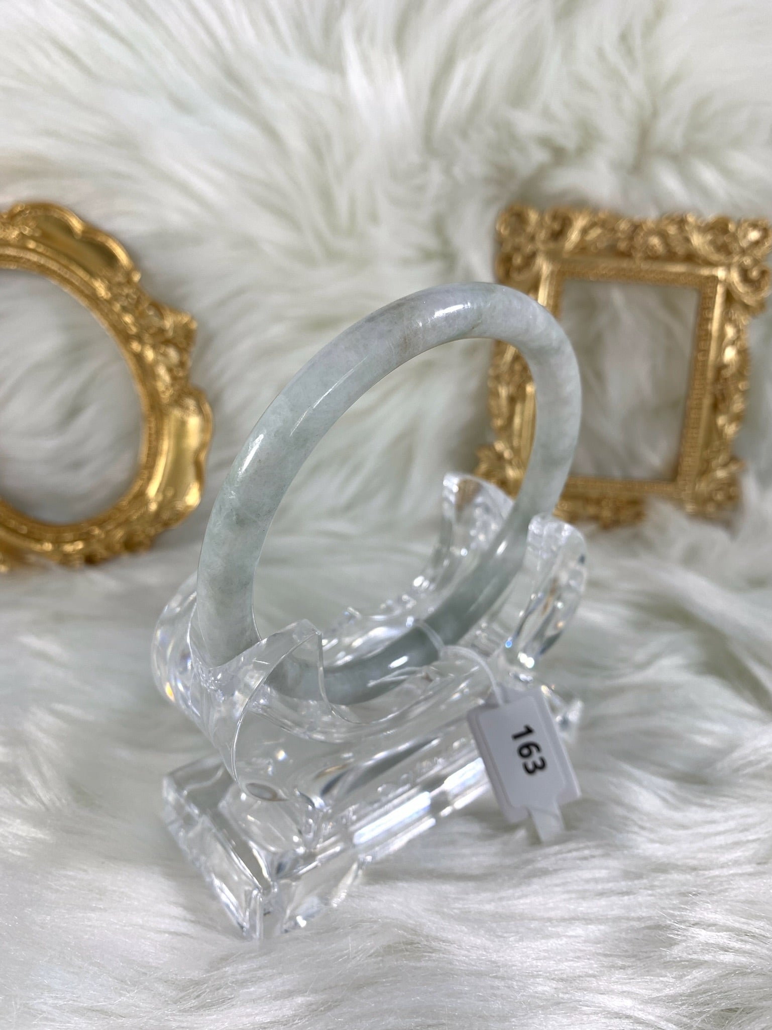 Grade A Natural Jade Bangle with certificate #163