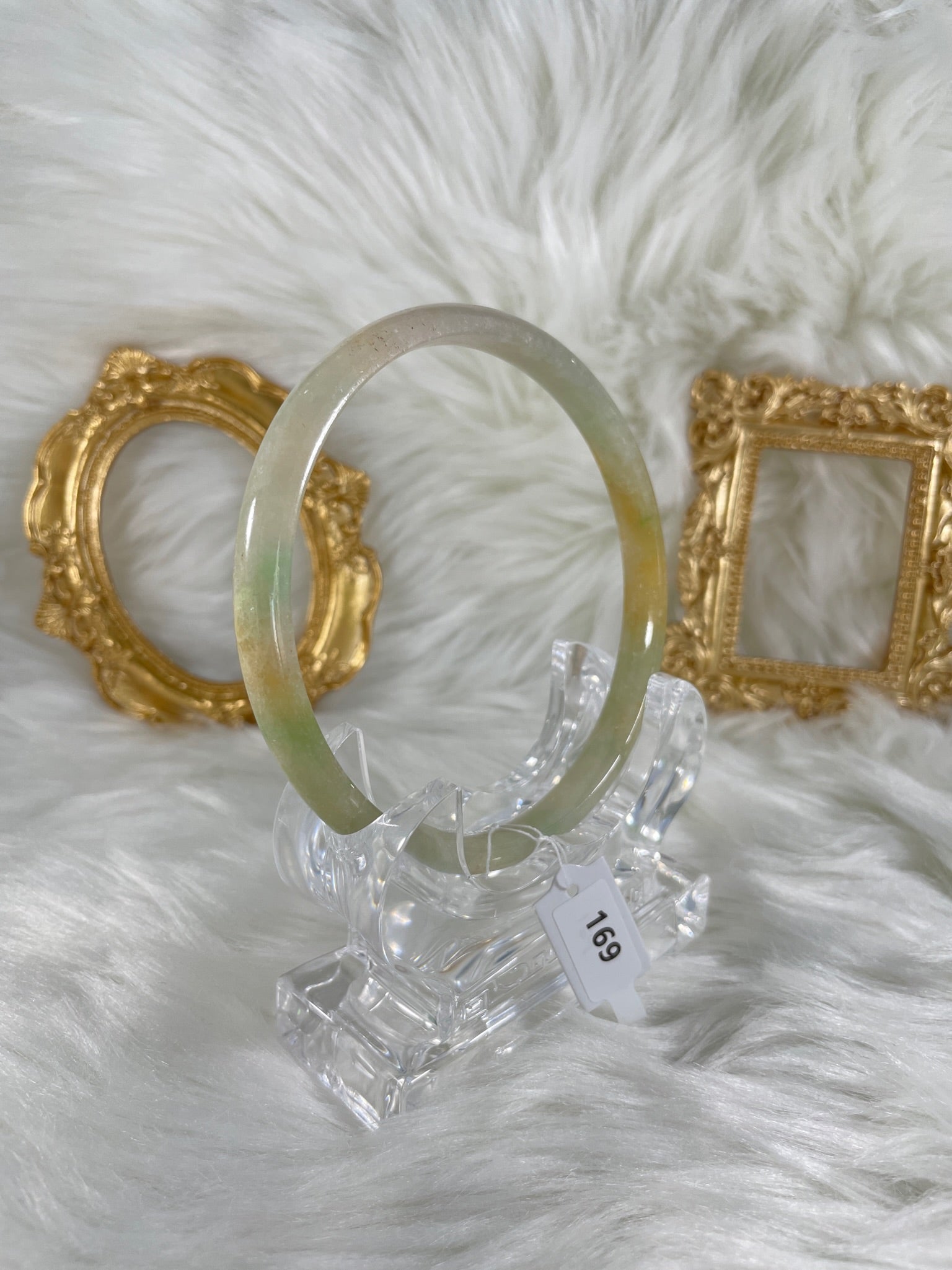Grade A Natural Jade Bangle with certificate #169