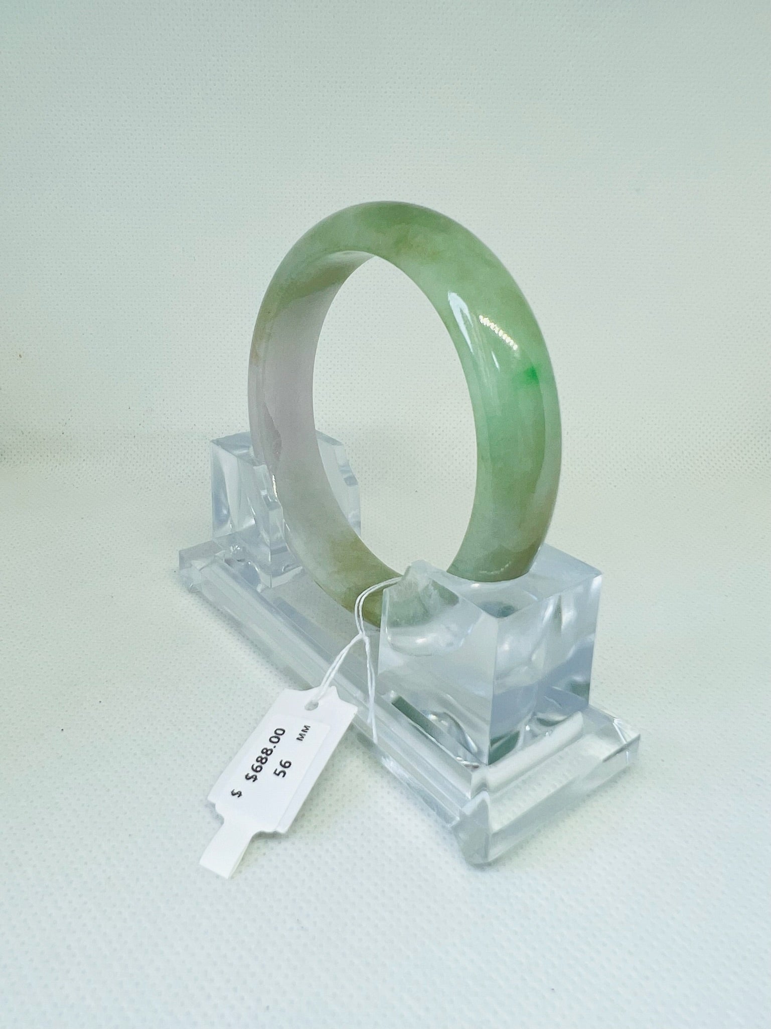 Grade A Natural Jade Bangle with certificate #37062