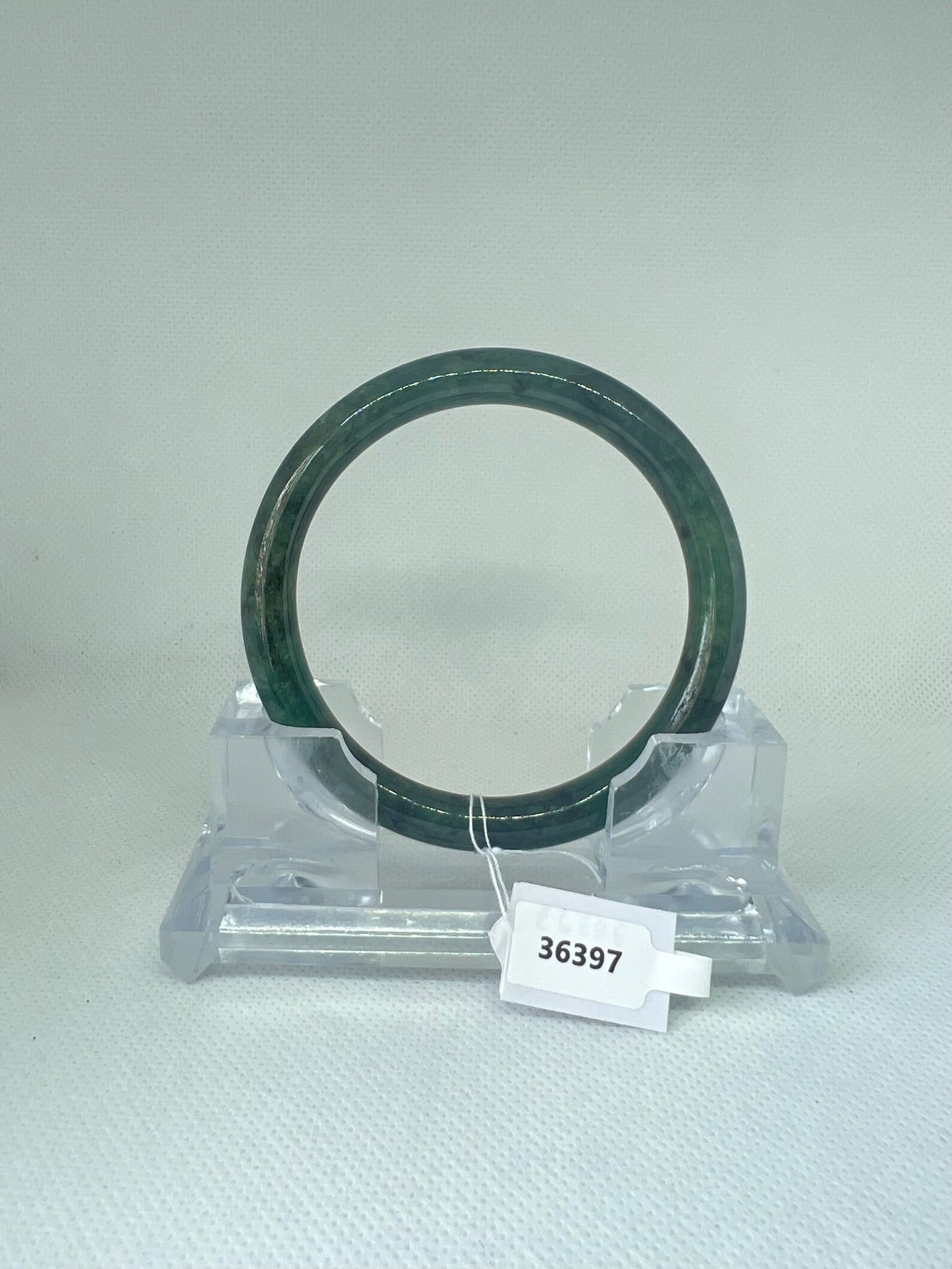 Grade A Natural Jade Bangle with certificate #36397