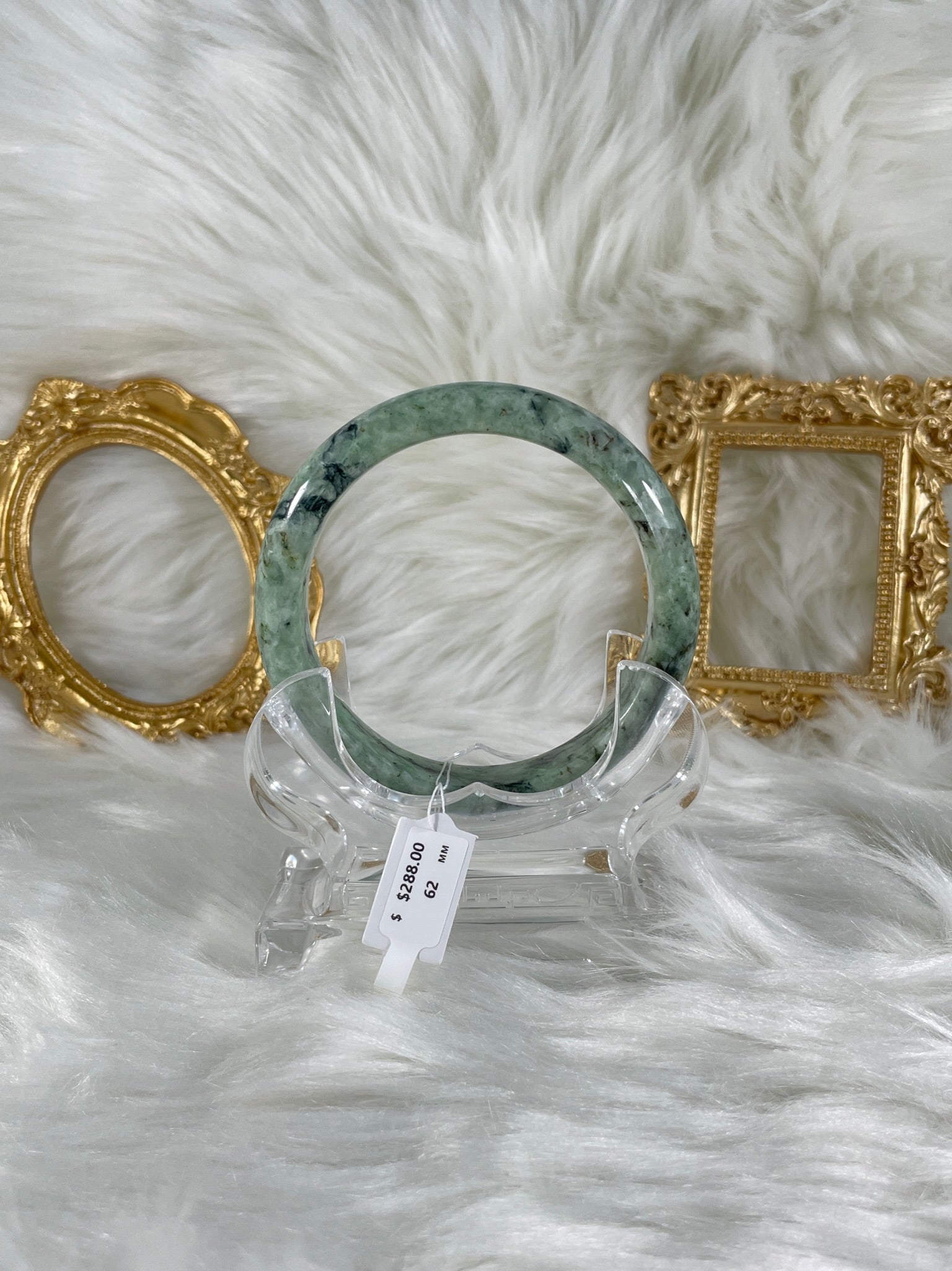 Grade A Natural Jade Bangle with certificate #181