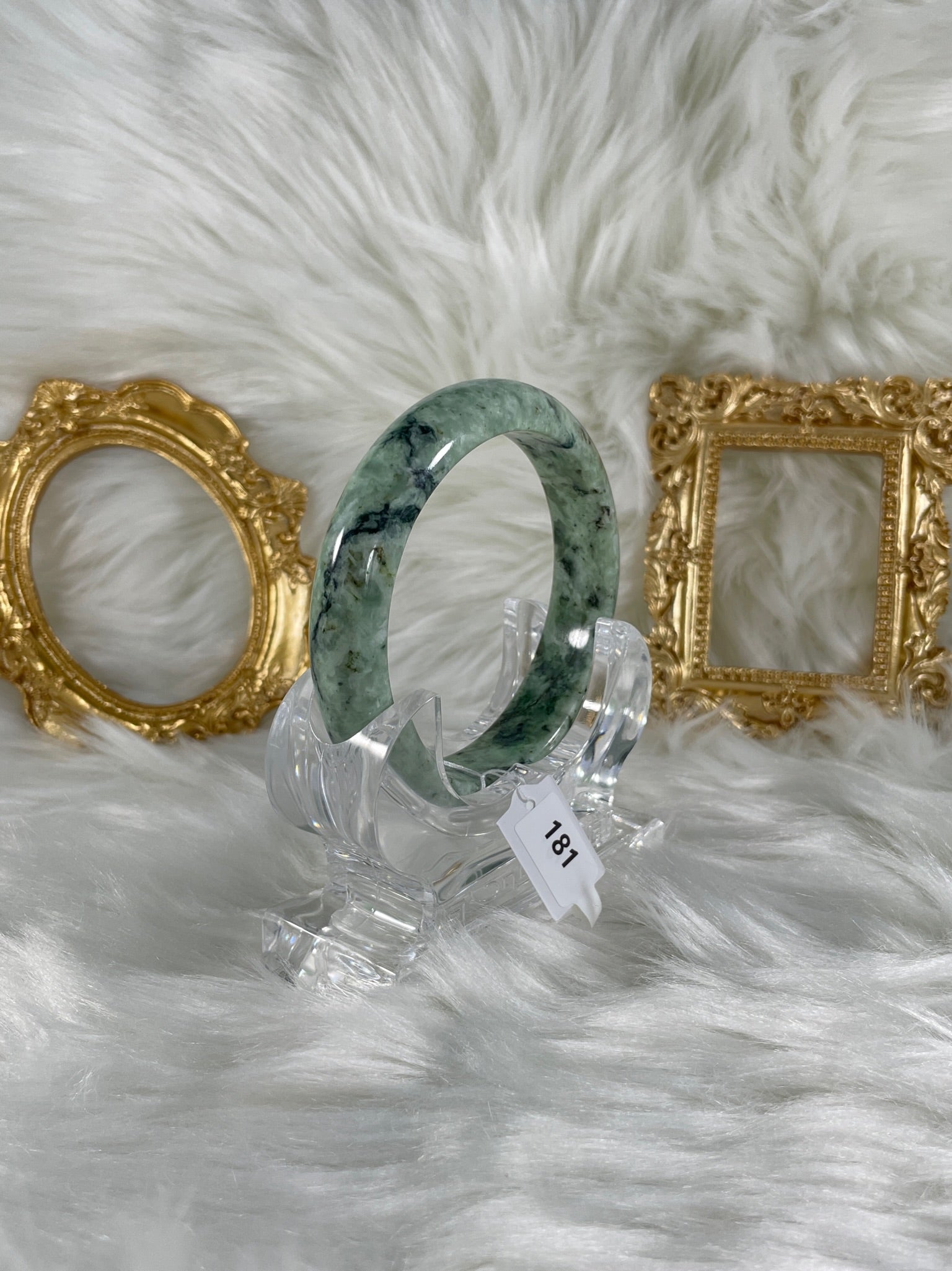 Grade A Natural Jade Bangle with certificate #181