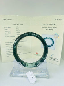 Grade A Natural Jade Bangle with certificate #37155