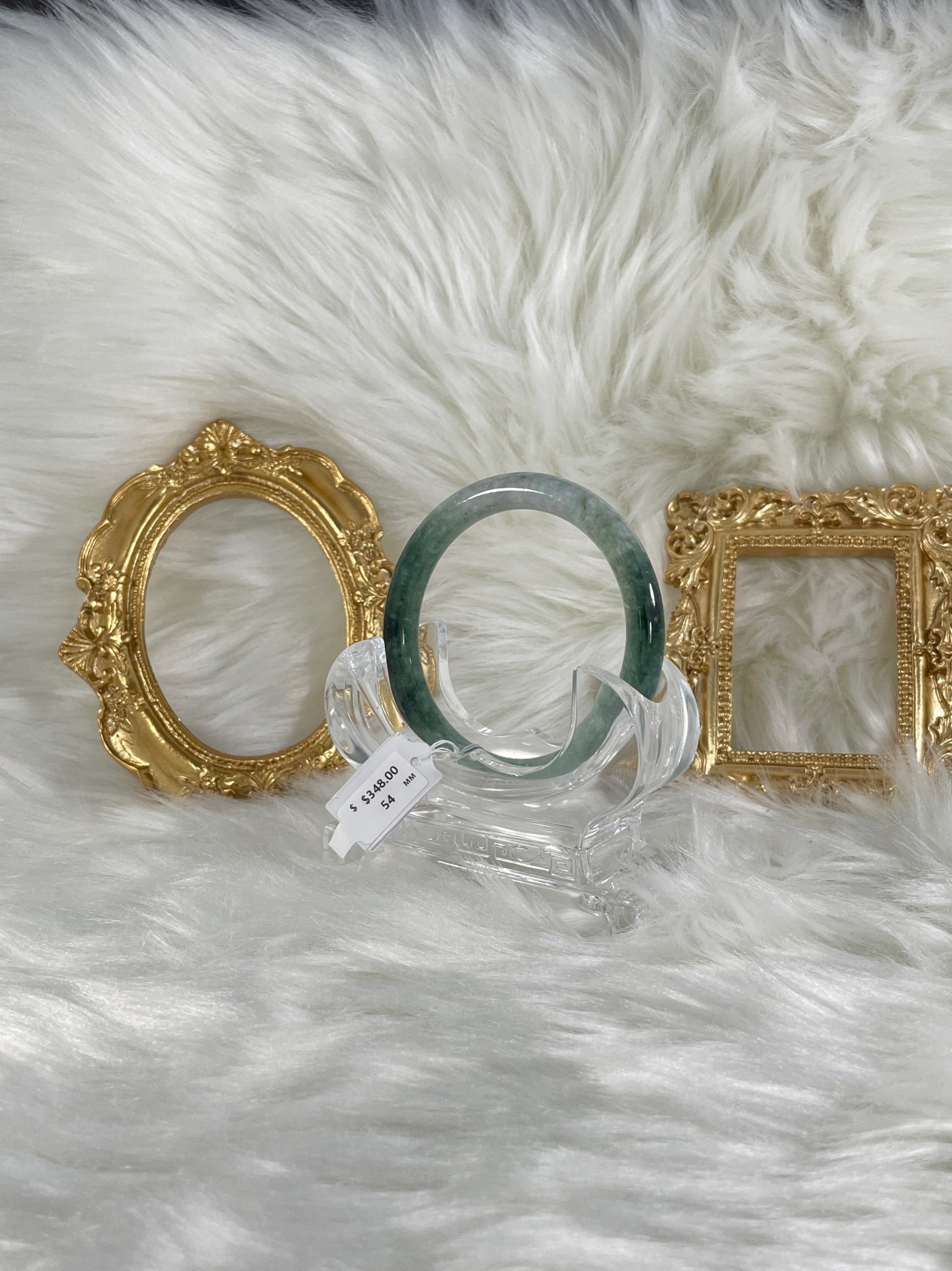 Grade A Natural Jade Bangle with certificate #36394