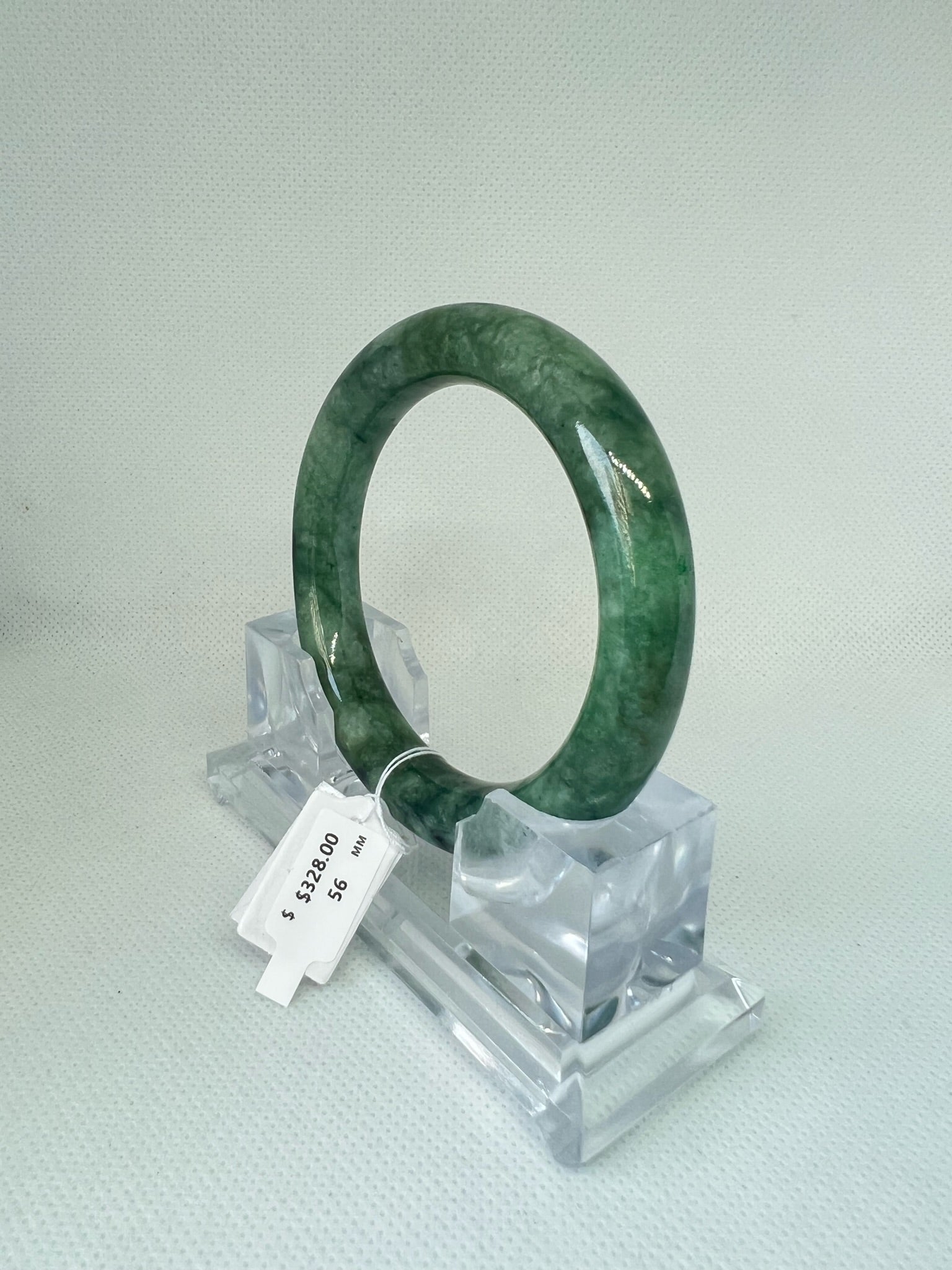 Grade A Natural Jade Bangle with certificate #36400