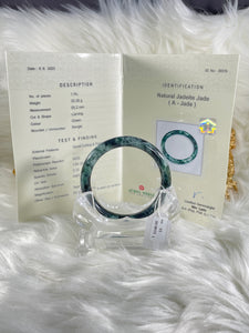 Grade A Natural Jade Bangle with certificate #36574