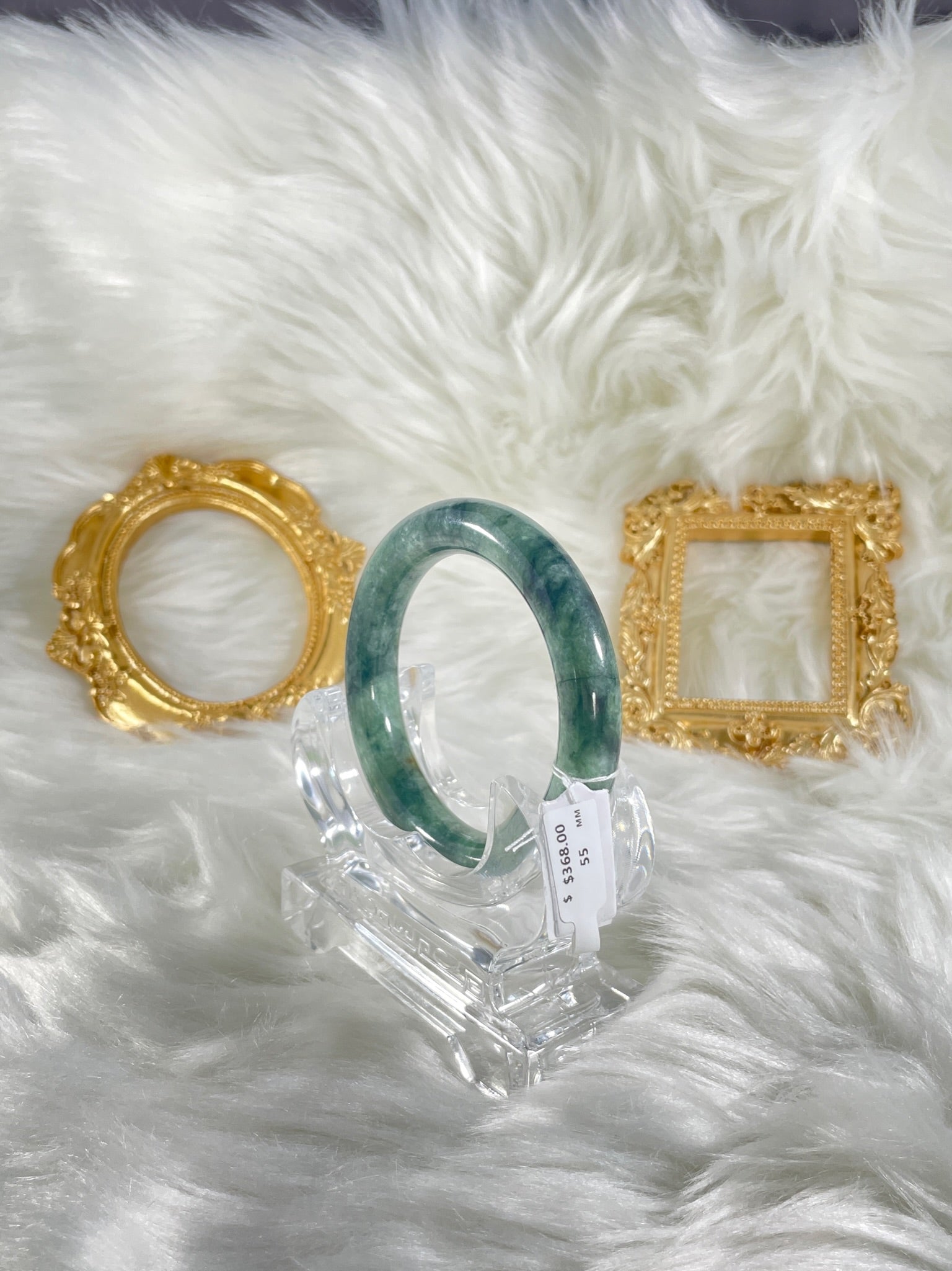 Grade A Natural Jade Bangle with certificate #36389