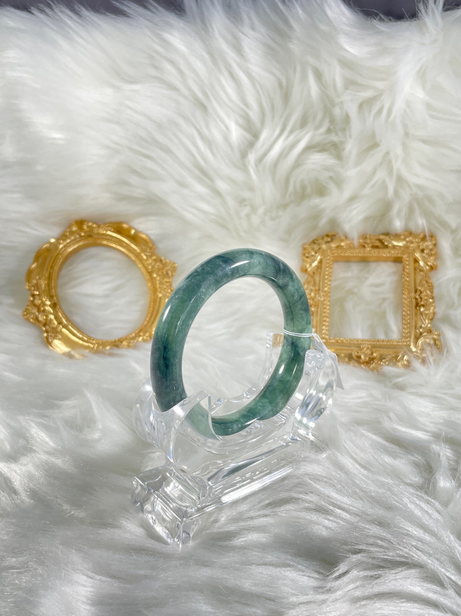 Grade A Natural Jade Bangle with certificate #36389