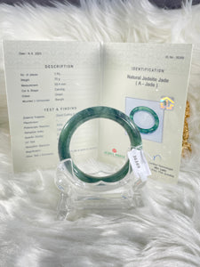 Grade A Natural Jade Bangle with certificate #36389