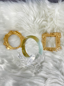 Grade A Natural Jade Bangle with certificate #36573