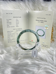 Grade A Natural Jade Bangle with certificate #36582