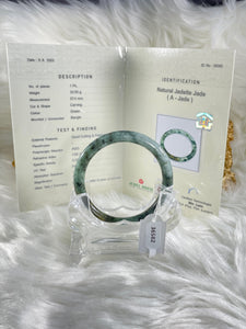 Grade A Natural Jade Bangle with certificate #36582