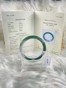 Grade A Natural Jade Bangle with certificate #36398