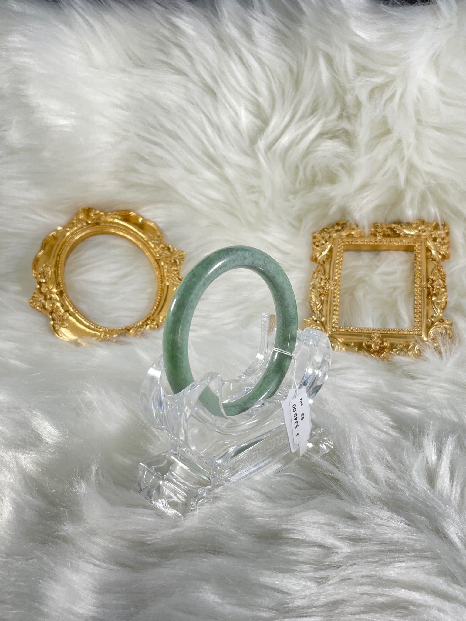 Grade A Natural Jade Bangle with certificate #36392