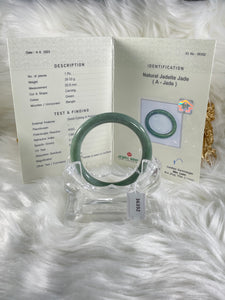 Grade A Natural Jade Bangle with certificate #36392